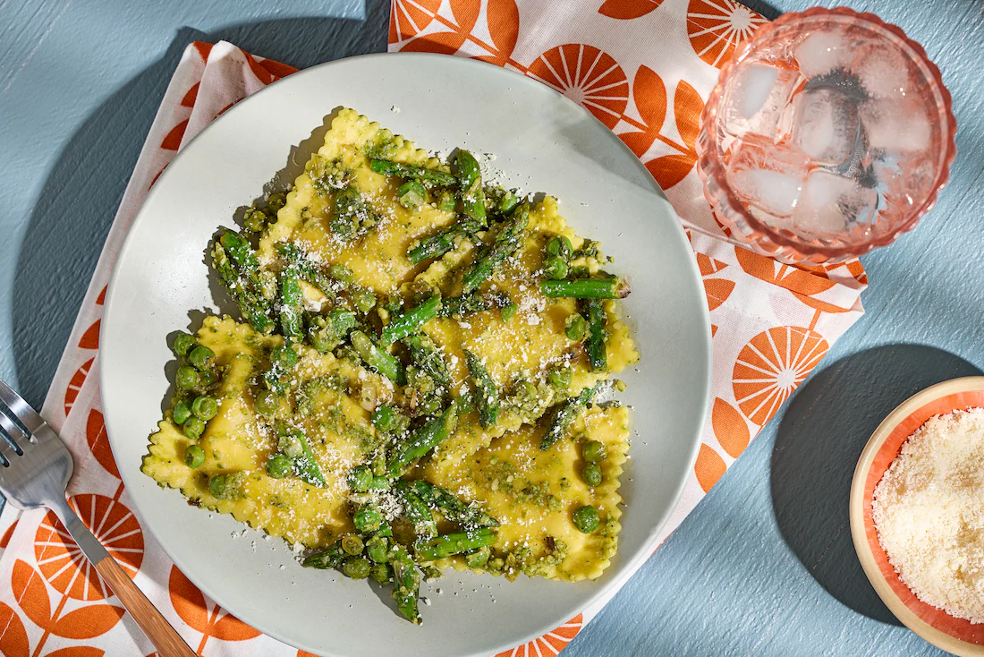 米栄養士が考案した40分のラビオリ・プリマヴェーラ・レシピ、市販パスタと春野菜で完成